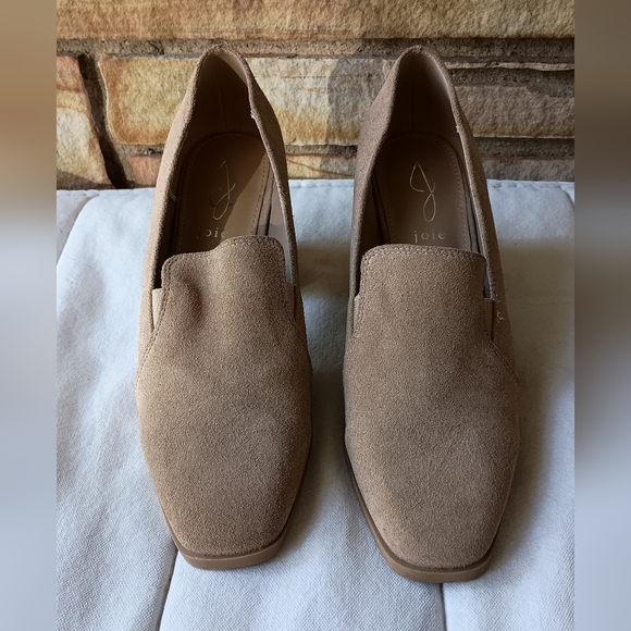 Joie Brown Suede Women's Slip-On Suede Block Heel Loafer Heel_9.5 - Picture 1 of 6
